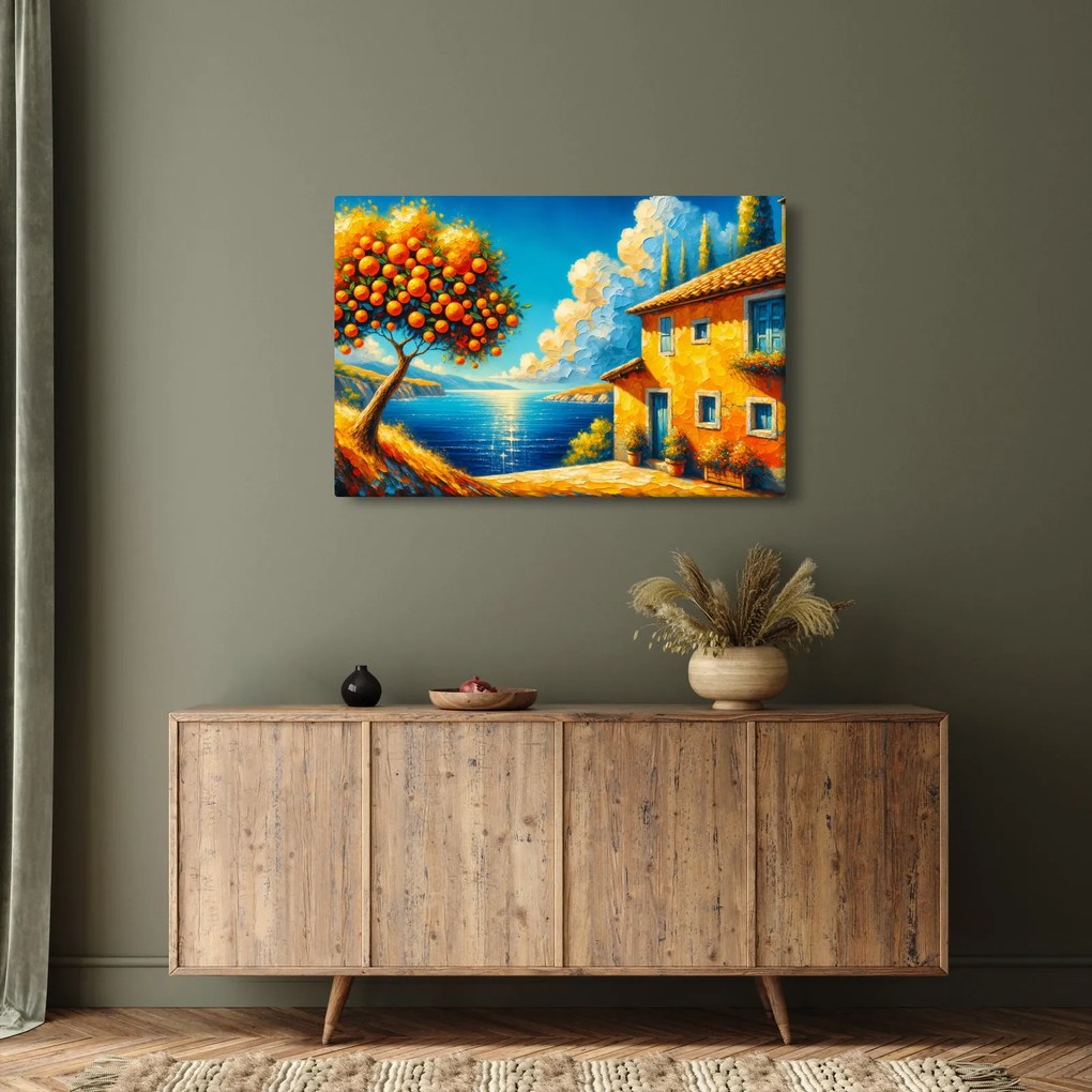 Obraz - Dom s pomarančmi II. (90x60 cm)