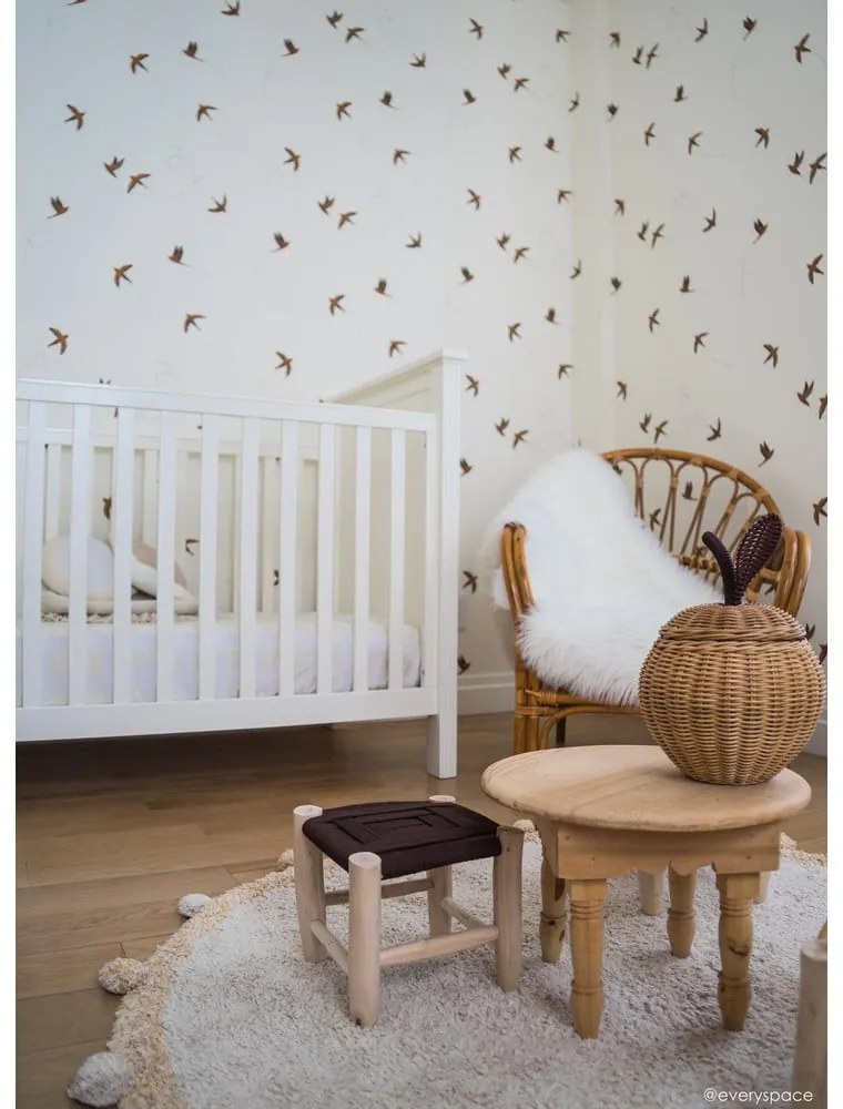 Béžový prateľný ručne tkaný bavlnený detský koberec ø120 cm Bubbly Honey – Lorena Canals