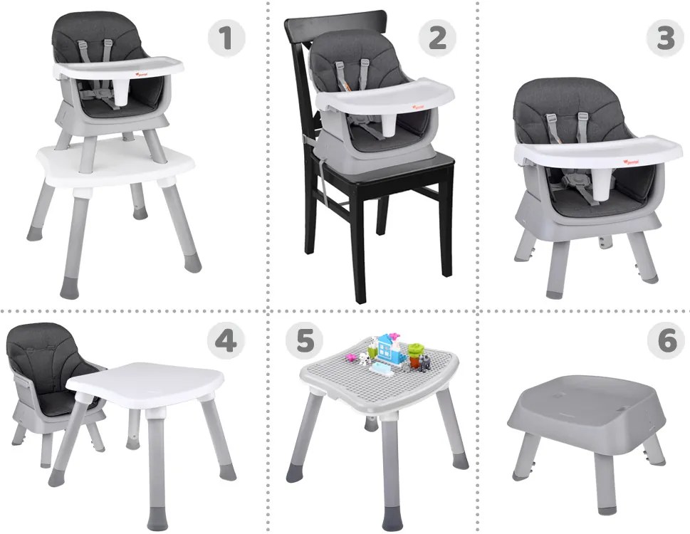Multifunkčná detská stolička 6v1 ZA5664 – rastie s vaším dieťaťom