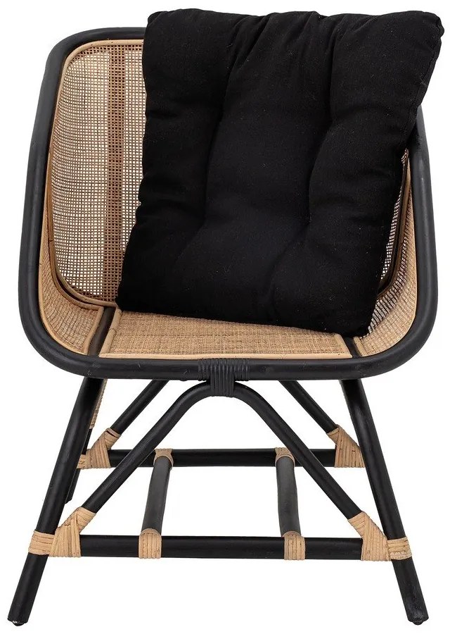 Čierno-béžové kreslo s výpletom Loue - Bloomingville