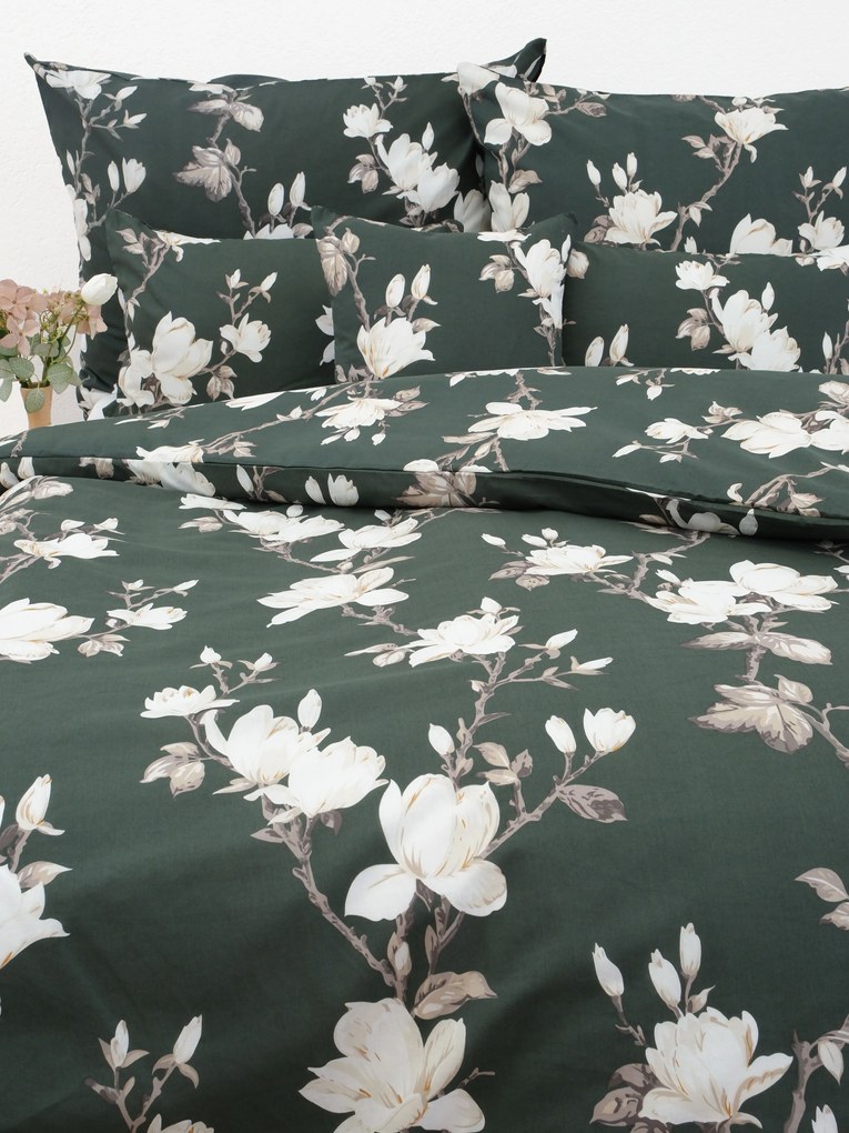 Bavlnené obliečky Renforcé - Johari tmavo zelené