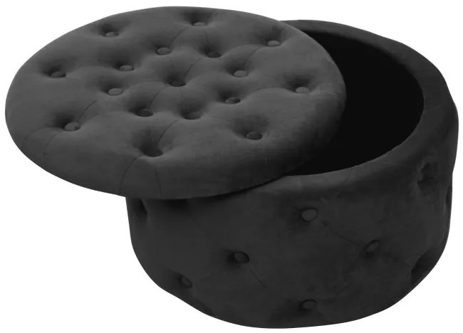 Úložná taburetka ALIA čierna