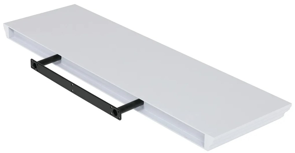 Nástenná polička P-025, matná biela, 80 cm