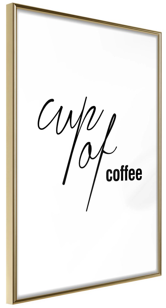 Artgeist Plagát - Cup of Coffee [Poster] Veľkosť: 40x60, Verzia: Zlatý rám