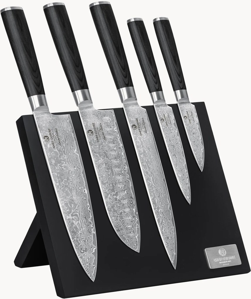 Nože z damaškovej ocele's magnetickým stojanom Limited Edition, 6 ks