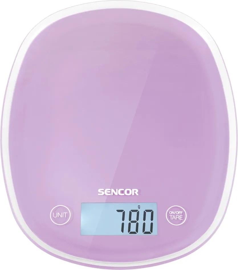 Sencor SKS 35VT kuchynská váha, fialová,