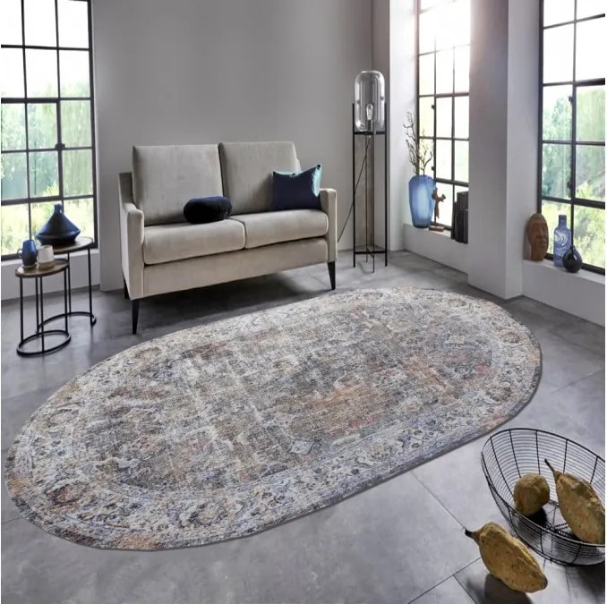 DC Koberec Kentucky 546 ovál modrá Rozmer: 160×220 cm