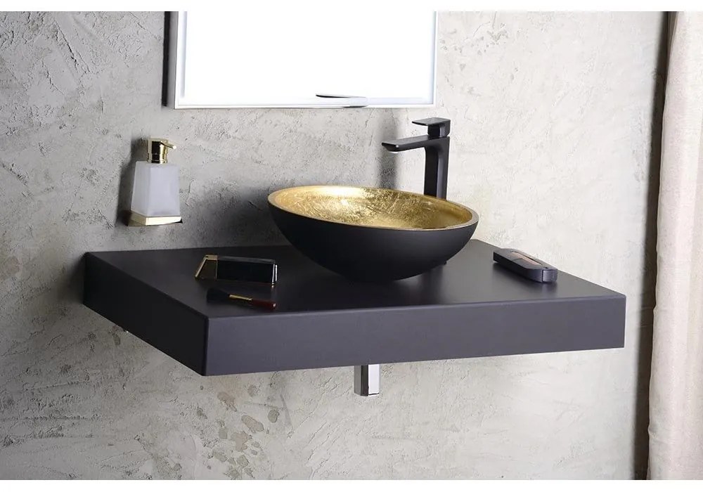 Matne čierna stojančeková umývadlová batéria Spy – Sapho