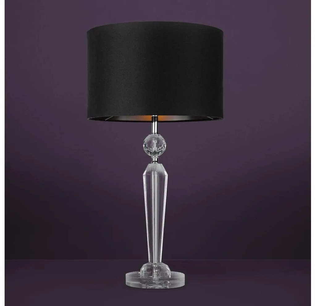 Eglo 390158 - Stolná lampa PASIANO 1xE27/40W/230V čierna