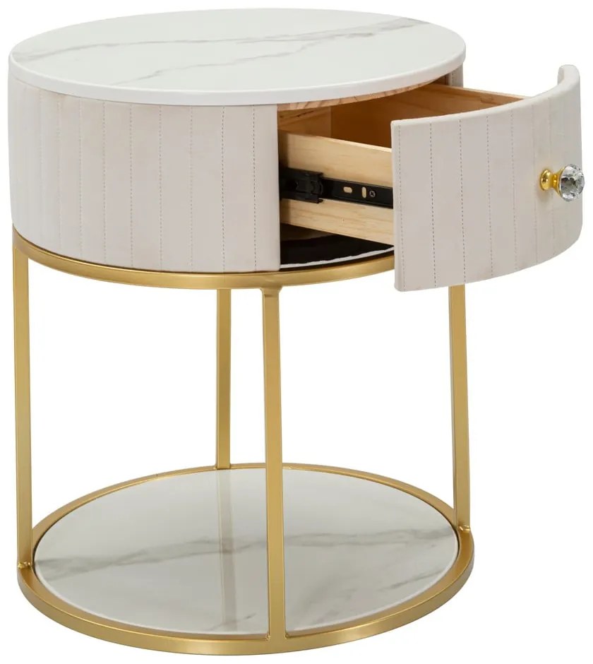 Béžový nočný stolík Montpellier - Mauro Ferretti