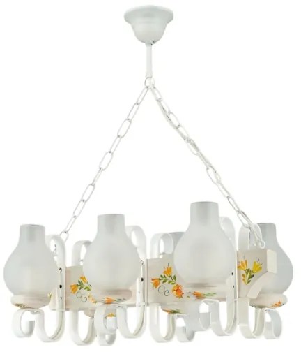 Brilagi - Závesný luster na reťazi QUEEN 6xE14/40W/230V buk/krémová