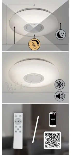 Rabalux 3509 - LED RGB Stmievateľné stropné svietidlo RODION LED/24W/230V + diaľkový ovládač