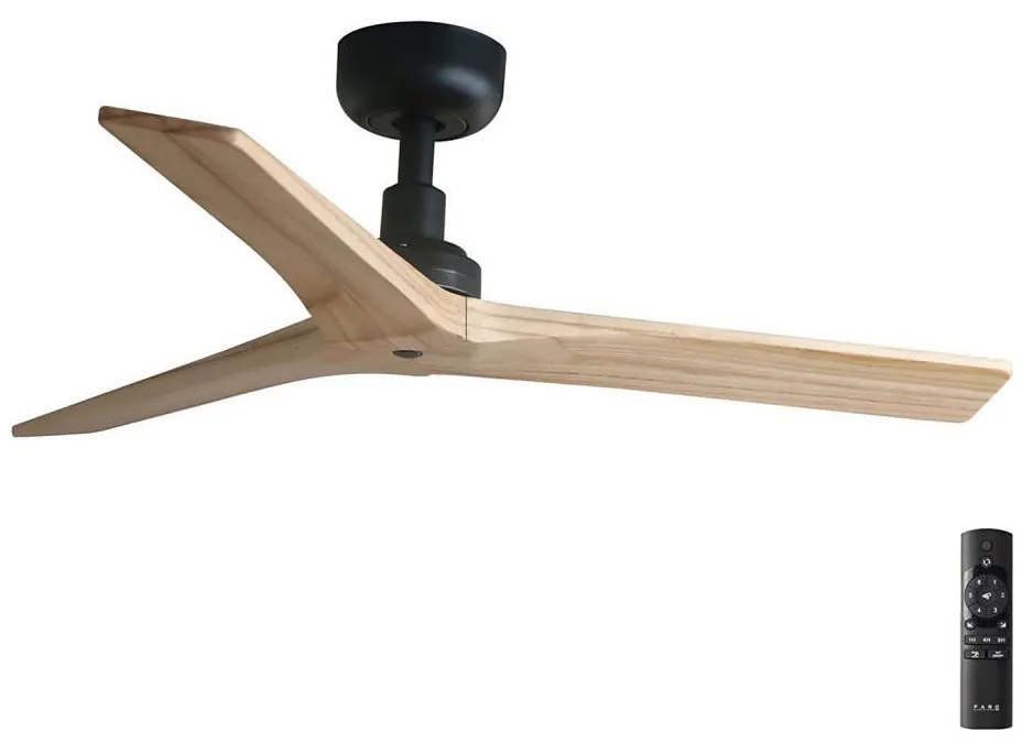 FARO 34284 - Stropný ventilátor KLIM S borovica/čierna pr. 92,5 cm + DO