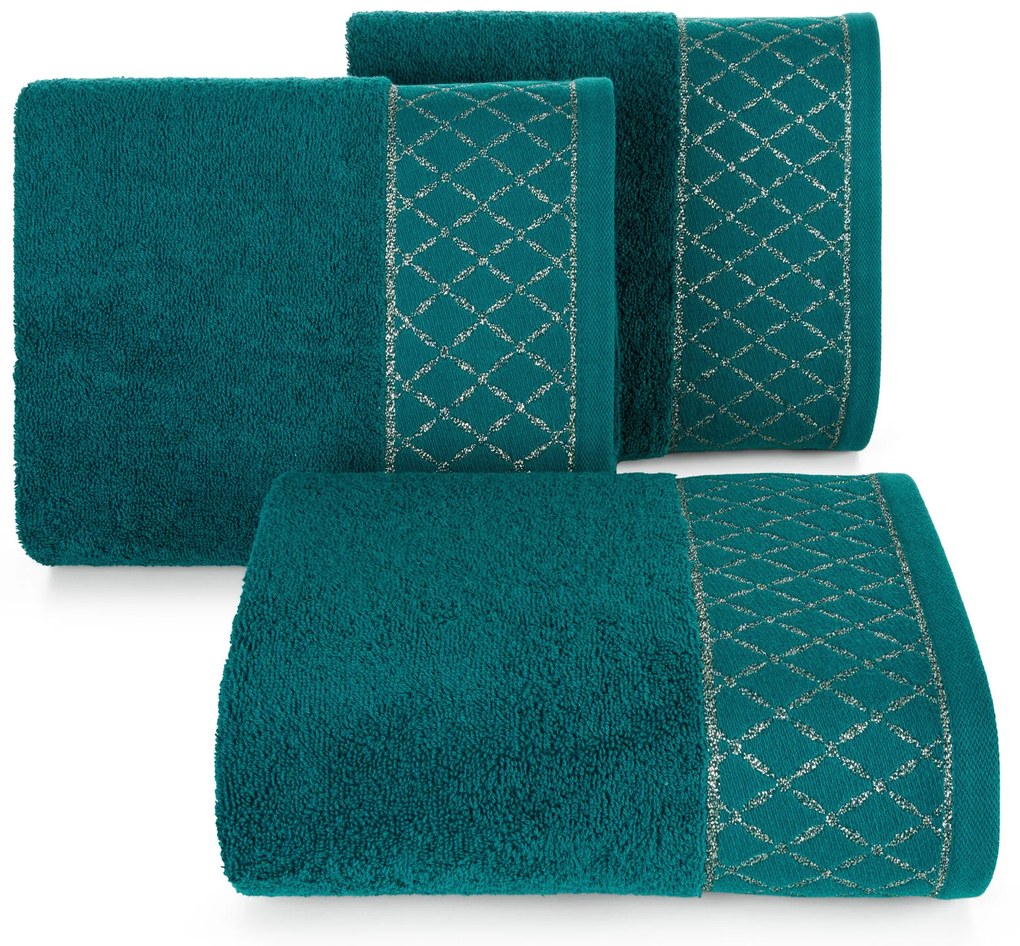 BAVLNENÝ UTERÁK LAYLA 50X90 CM TMAVOTYRKYSOVÁ