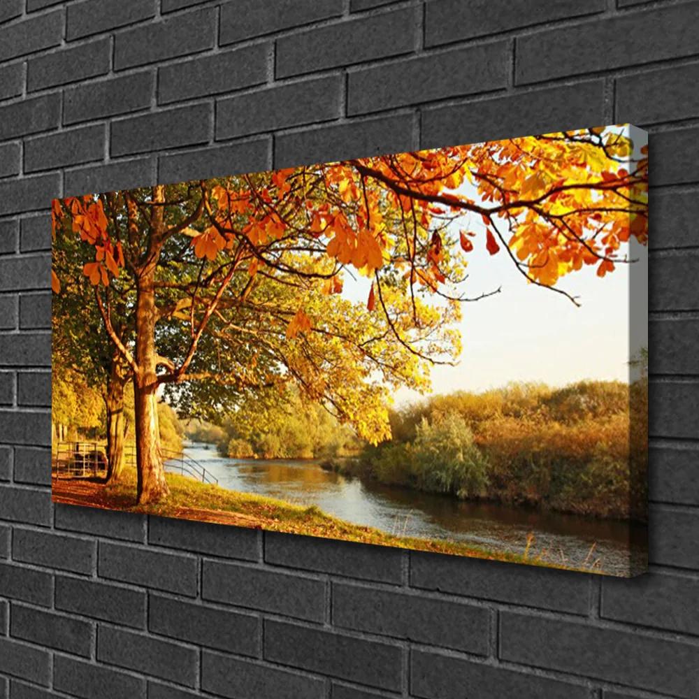 Obraz Canvas Strom jazero príroda 125x50 cm