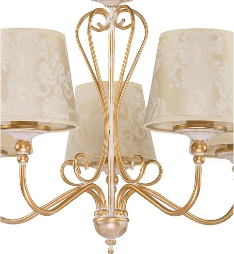 Brilagi - Luster na reťazi SONIA 5xE27/15W/230V pr. 64 cm krémová/patina