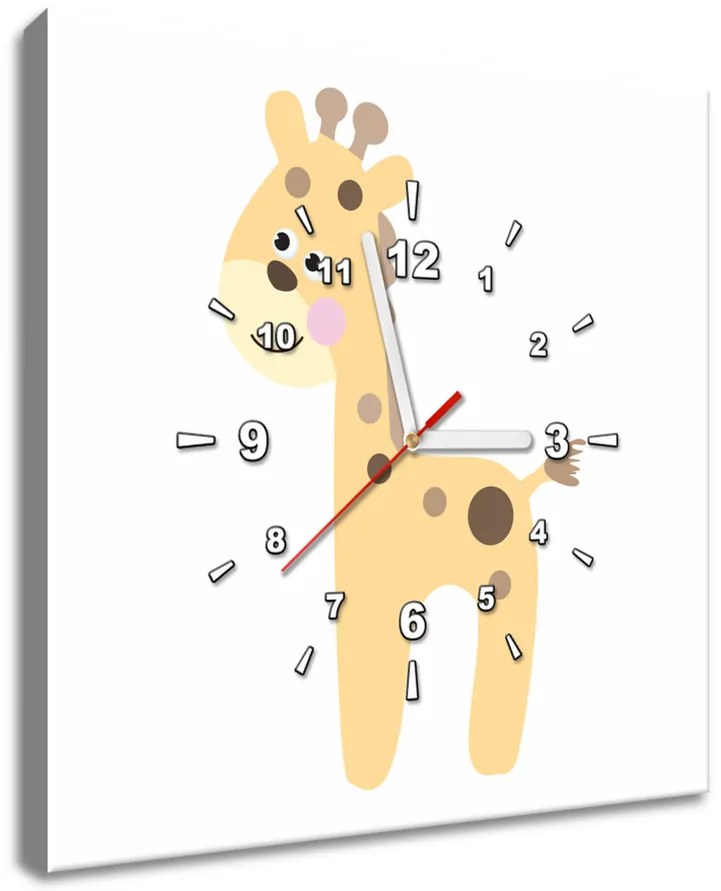 Gario Obraz s hodinami Žirafa Rozmery: 30 x 30 cm