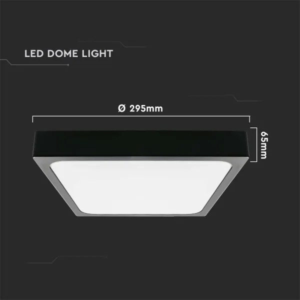 LED Kúpeľňové stropné svietidlo LED/24W/230V 6500K IP44 29,5x29,5 cm čierna