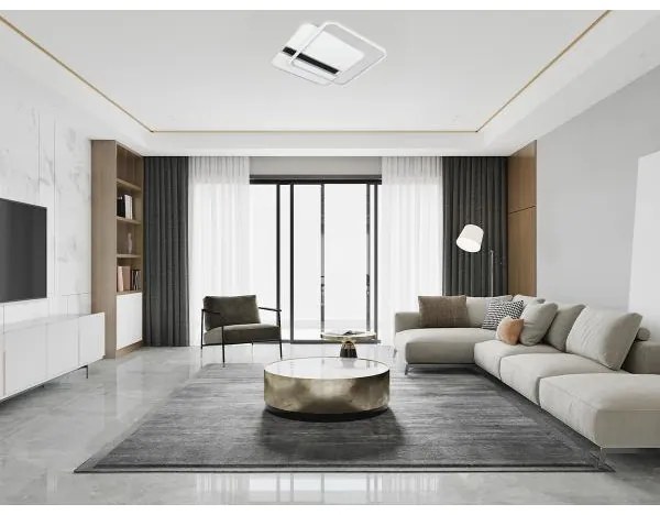 LED Stmievateľné stropné svietidlo LED/95W/230V 3000-6500K biela + diaľkové ovládanie