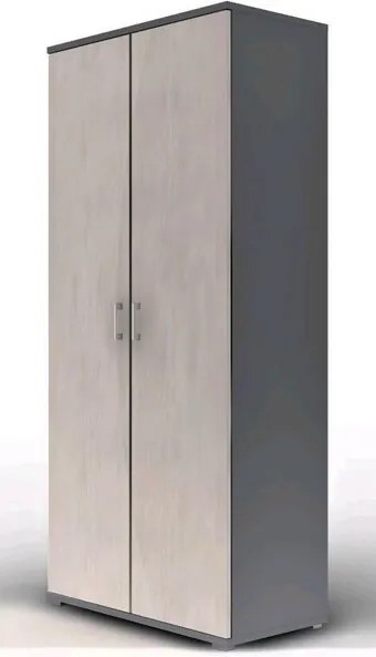 Šatníková skriňa Lift, šedá/hnedá