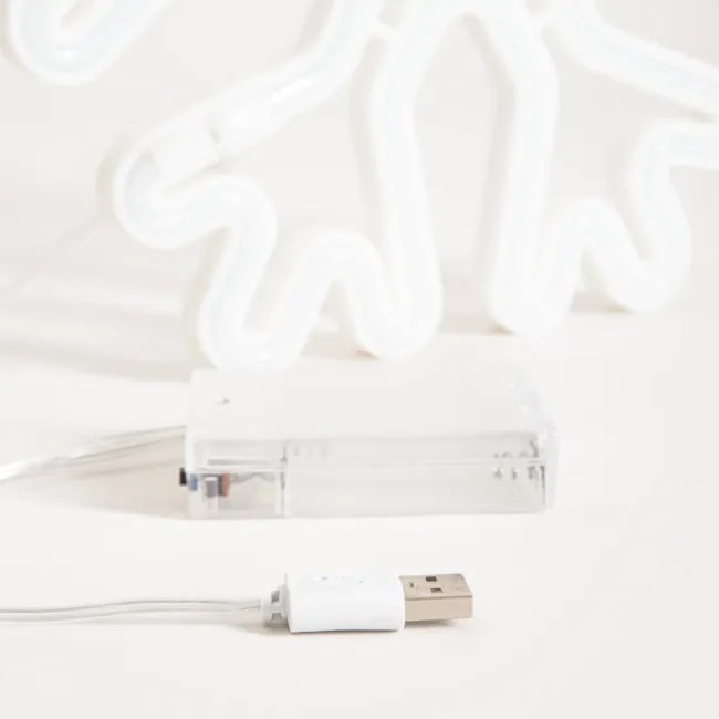 Vianočná dekorácia LEDEN LED nástenná, vločka 755125