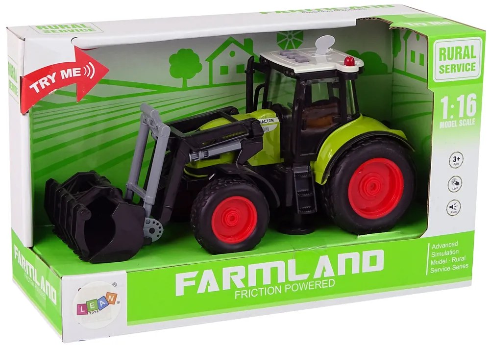 Lean Toys Multifunkčný traktor s lyžicou – svetelné a zvukové efekty