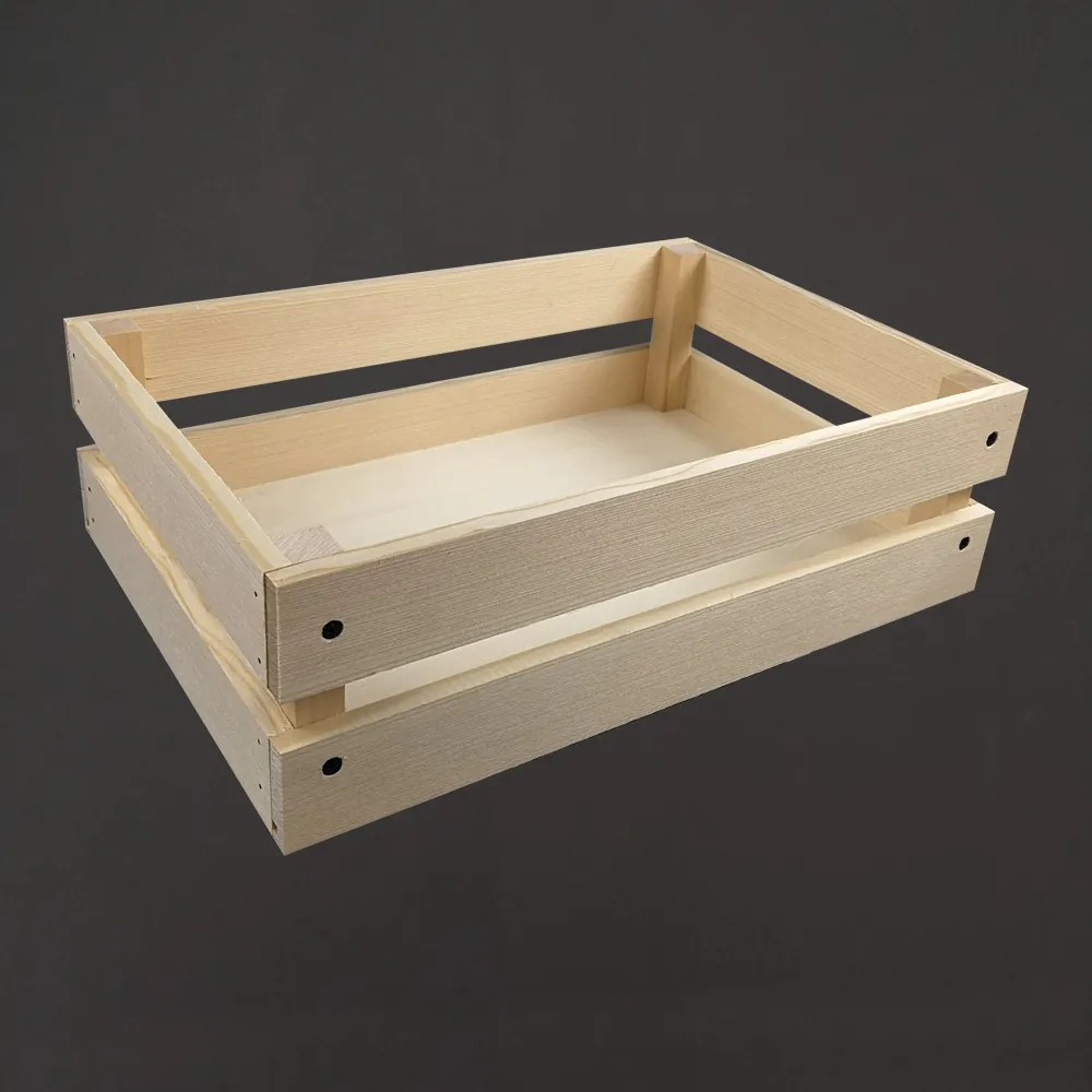 AMADEA Drevená skladacia bednička z masívneho dreva, 40x27x12 cm