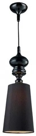 AZZARDO AZ0064 DECOline BAROCO 1 BLACK PENDANT stropné závesné svietidlo 1xE27 15W IP20 čierna