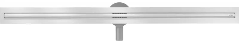 MEXEN Flat nerezový sprchový žľab s rotačným 360° sifónom 130 cm, vzor SLIM, nerezová, 1041130