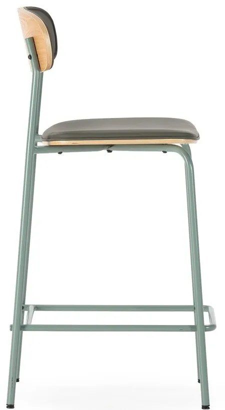 Tmavozelené čalúnené barové stoličky v súprave 2 ks (výška sedadla 65,5 cm) Saula – Marckeric