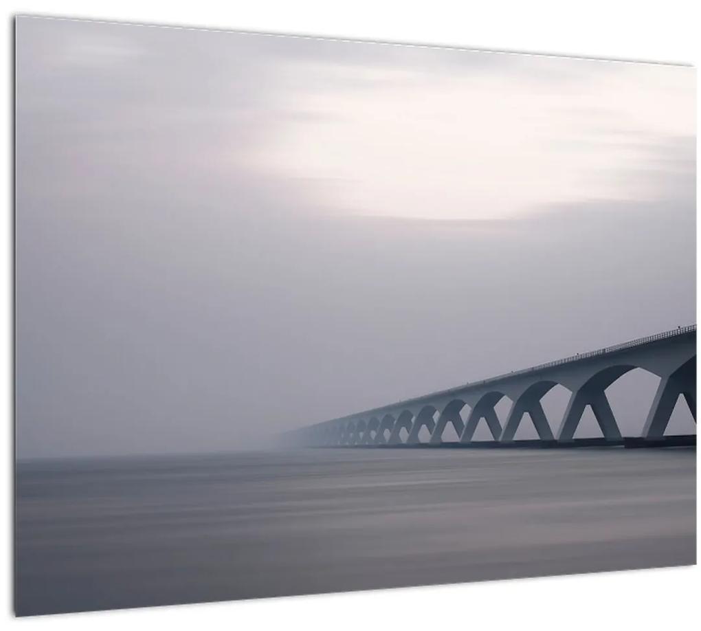 Obraz mosta v hmle (70x50 cm)