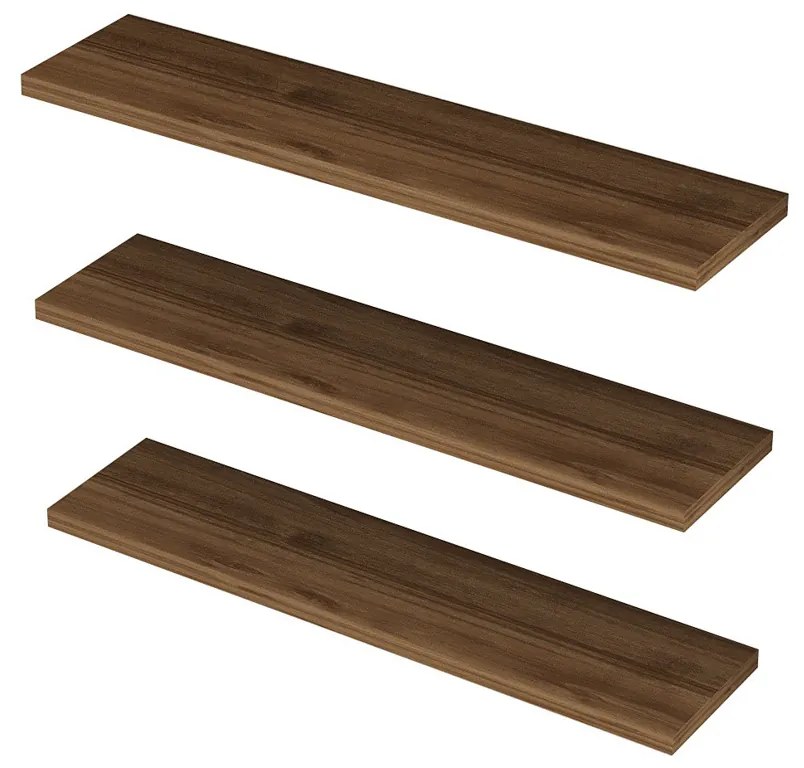Polička Boss Walnut, 3 ks
