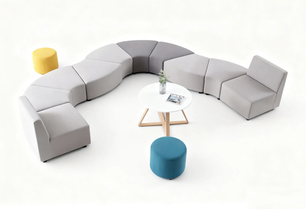 Sedačka LEA, trojuholník, tmavo sivá