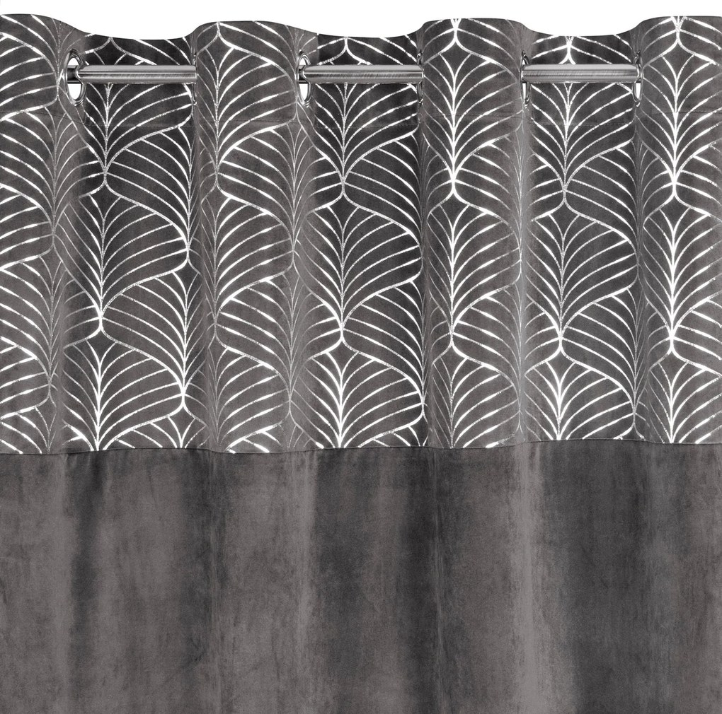 ZATEMŇOVACÍ ZÁVES NA KRÚŽKOCH LINDI 140X250 CM STRIEBORNÁ