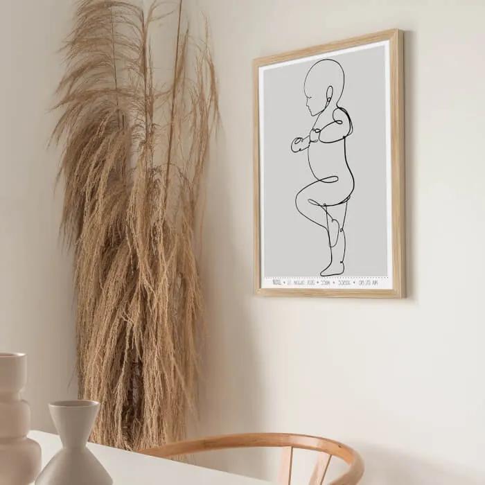 Obraz na stenu - Novorodenec v skutočnej veľkosti 60x40cm
