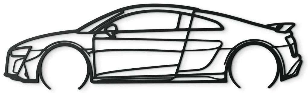 drevko Obraz na stenu R8 Coupé Rozmer obrazu: 24,5 x 86 cm, Farba dekorácie: Čierna