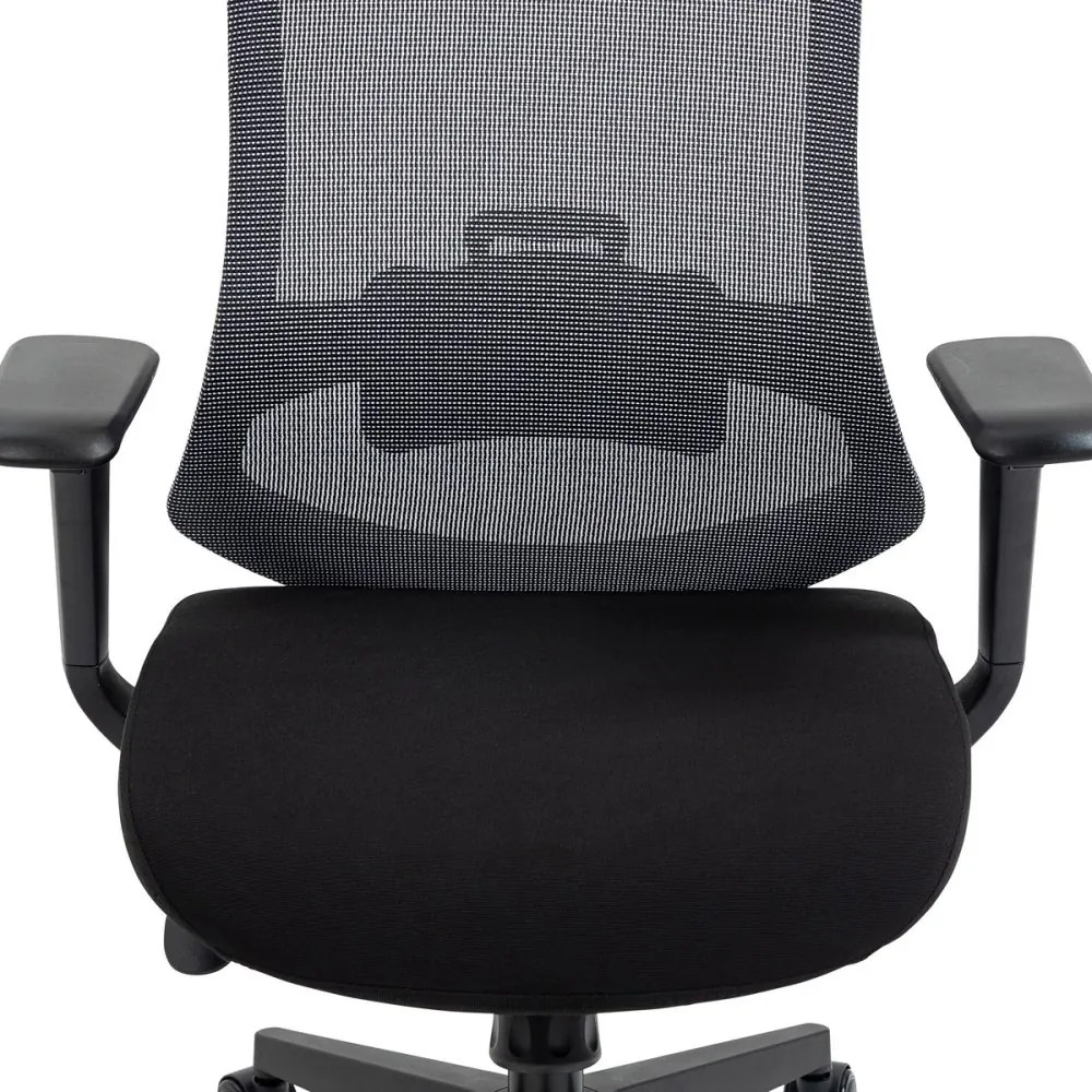Kancelárska ergonomická stolička BULMA — sieťovina / látka, čierna