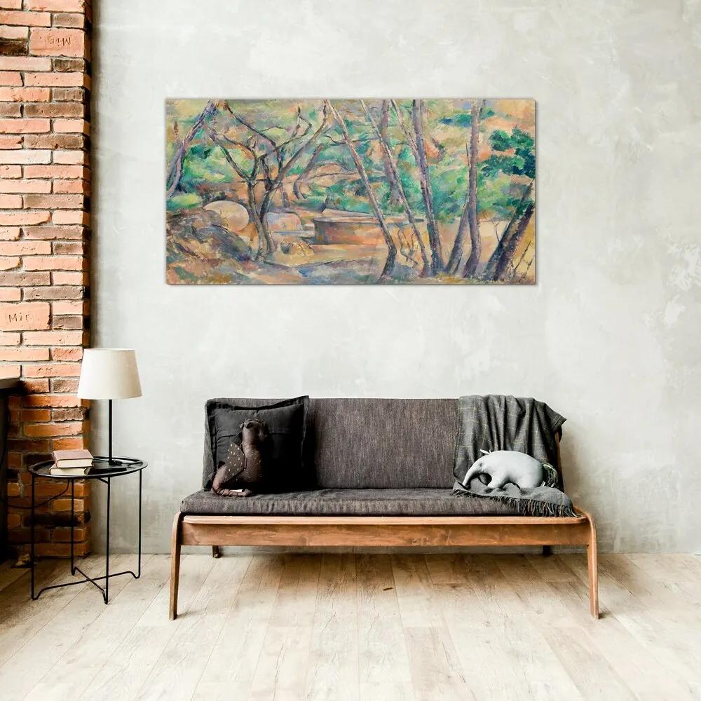 Sklenený obraz Abstrakcia príroda stromov