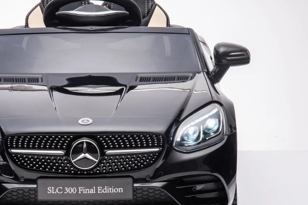 LEAN CARS Elektrické autíčko Mercedes SLC 300 LED MP3 čierne