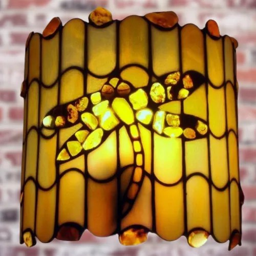 Nástenná jantárová Tiffany 23*23 AMBER