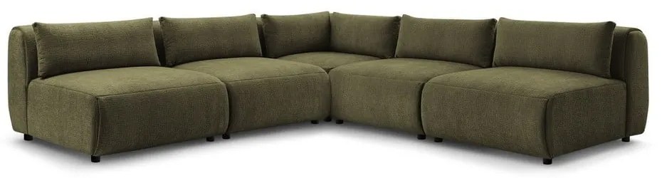 Zelená rohová pohovka (variabilná) Jeanne - Bobochic Paris