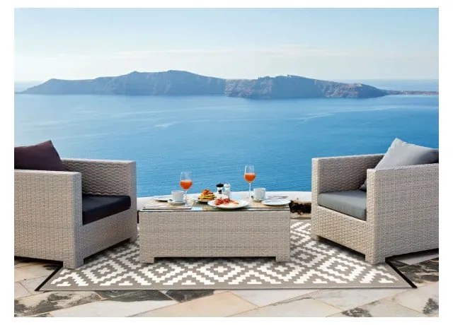 Béžovo-biely obojstranný vonkajší koberec Green Decore Parado, 120 × 180 cm