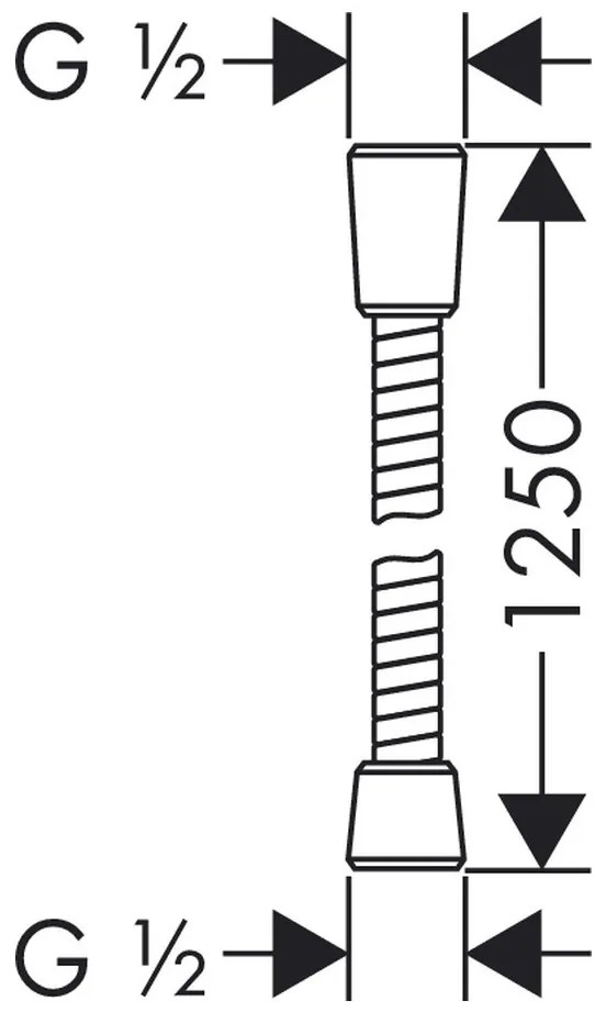 Hansgrohe Sensoflex - Kovová sprchová hadica 125 cm, chróm 28132000