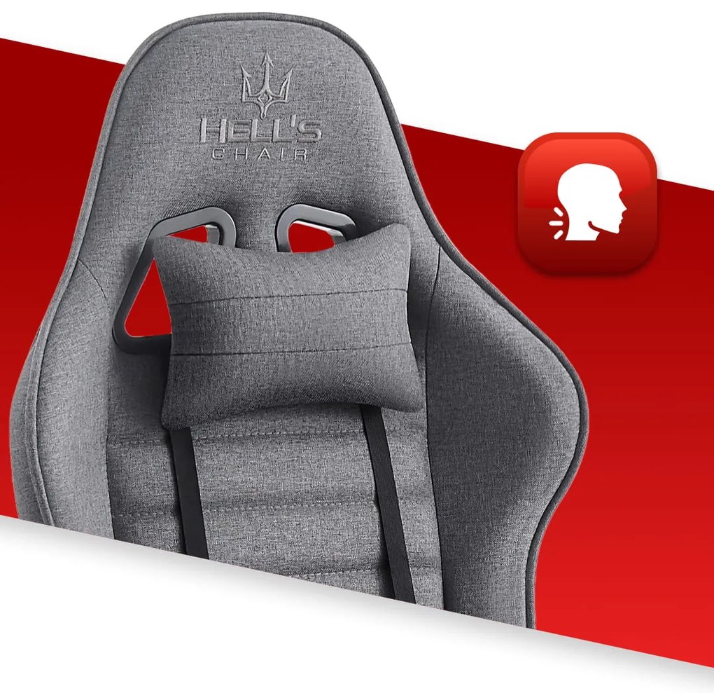 Herná stolička HC-1003 sivá látková