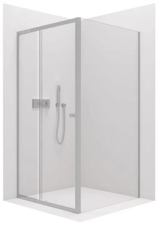 Cerano Varone, sprchovací kút s posuvnými dverami 120 (dvere) x 90 (stena) x 195 cm, 6mm číre sklo, chrómový profil, CER-CER-DY505-12090
