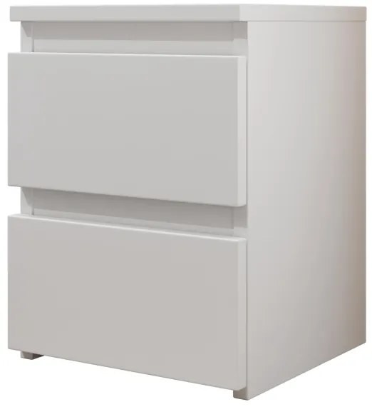 Nočný stolík MALWA 40x30 cm lesklá biela