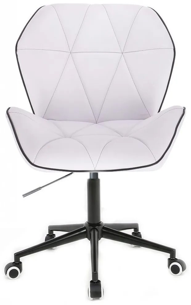 LuxuryForm DESIGN Stolička MILANO MAX na čiernej podstave s kolieskami - biela