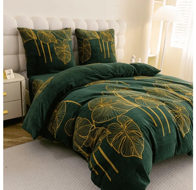 Obliečky mikroplyš VENECIA zelené Rozmer obliečok: 70 x 90 cm | 140 x 200 cm