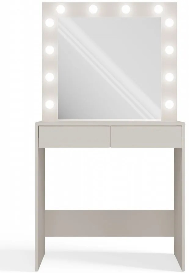 Toaletný stolík Micras 1 (kašmír) (so zrkadlom) (s LED osvetlením). Akcia -19%. Vlastná spoľahlivá doprava až k Vám domov. 1132474