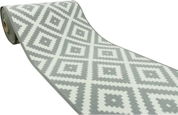 Protišmykový behúň Romby 19 - sivý - Výpredaj